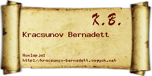 Kracsunov Bernadett névjegykártya